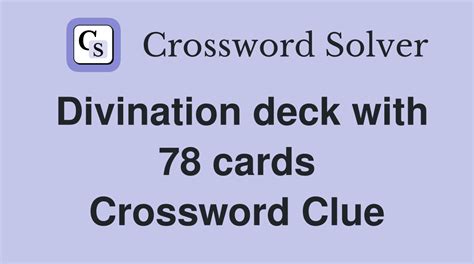 crossword clue divination|crossword clue divinatory.